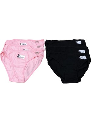 6 Lı Paket Tutku Kadın Likralı Külot Bikini Klasik Elastan