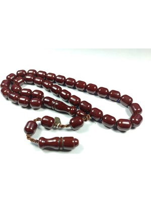 İskeçe Tesbih Dabbas Usta Işi̇ Imzalı (Imzası Gümüştür) Sıkma Kehri̇bar