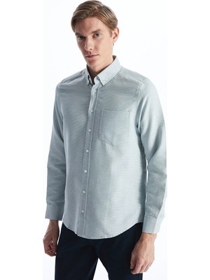 Lc Waikiki Yeni Sezon Regular Fit Uzun Kollu Armürlü Erkek Gömlek