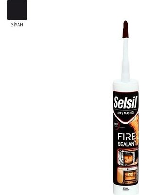 SHC4200 Selsil Ateş Mastiği Siyah 300 ml 1500 Dereceye Dayanıklı