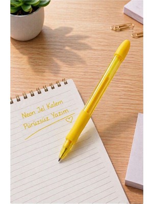 Artlantis Neon Jel Kalem 1.0mm 1 Adet Pensan Neon Gel Tükenmez Kalem Neon Pilot Kalem Canlı Neon Renk Akıcı Yazım Okul Ofis