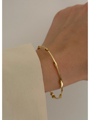 KİLİGİSTANBUL Gold Renk Dorika Bilezik