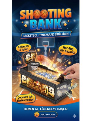 My Best Store Şımartan Eğlenceli Basket Atmalı Basketbol Kumbara