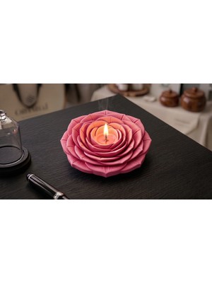 Andela Gül Mum, Beton, Sabun, Polyester, Poliüretan ve Kokulu Taş Silikon Kalıbı