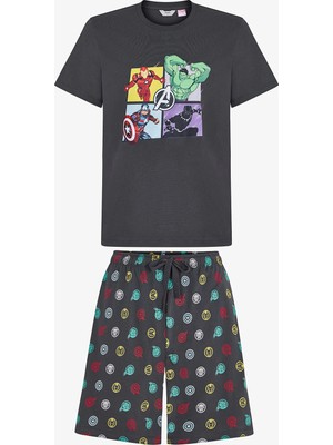 Penti Erkek Renkli Lic-Avengers Şortlu Pijama Takımı