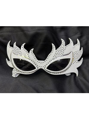 SHC4200 Taşlı Beyaz Alev Parti Gözlüğü