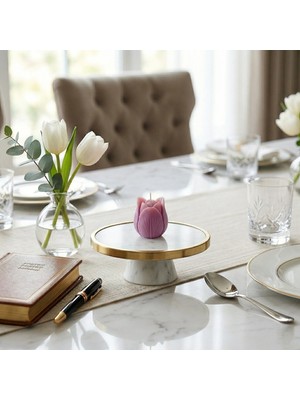 Andela Lale Mum, Beton, Sabun, Polyester, Poliüretan ve Kokulu Taş Silikon Kalıbı