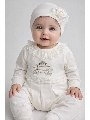 LTG Nova Çiçekli Araba Nakışlı Dantelli Tulum