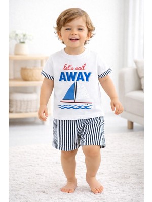 Melodi Kids Erkek Çocuk Alt Üst Yazlık Pamuklu Şort Takım
