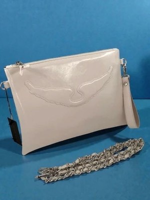Ges Shop Kadın Zincir Askılı Rugan Deri Clutch Çanta