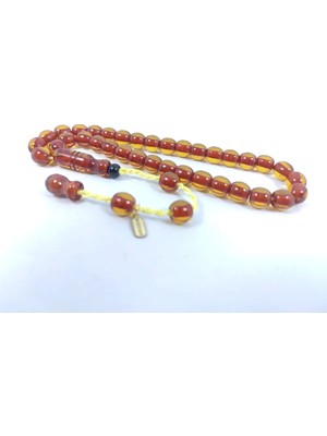 İskeçe Tesbih Hayyani̇ Usta Eseri̇ Imzalı El Boy Alman Faturan Sıkma Kehri̇bar