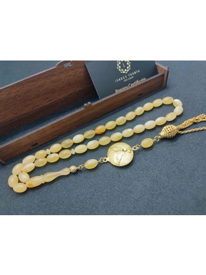 İskeçe Tesbih Kaçkar Usta Eseri̇ 19 gr 475 Ayar 9.98 Gr.  Gümüş Püsküllü Mat Kaya Damla