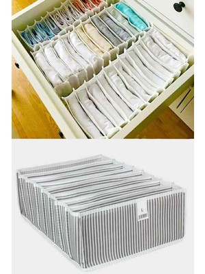 My Best Store Akordiyon Çekmece  Düzenleyici Organizer 8 Gözlü L Beden Çorap Çamaşır Havlu Düzenleyici