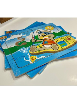 FB Cup 35 Parça Ahşap Puzzle Yapboz - Eğitici Çocuk Oyuncak