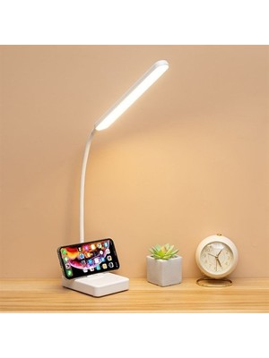 Cm Store Ince Uzun Usbli Dokunmatik 3 Kademeli 360 Derece Özel Göz Korumalı LED Lityum Masa Lambası (5067)