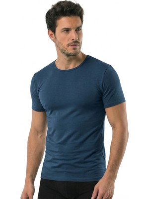 Öts Erkek T-Shirt O Yaka Modal (%47 Modal - %47 Pamuk - %6 Elastan)