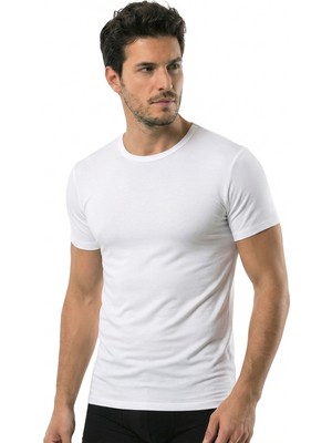 Öts Erkek T-Shirt O Yaka Modal (%47 Modal - %47 Pamuk - %6 Elastan)