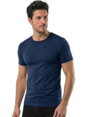 Öts Erkek T-Shirt O Yaka Modal (%47 Modal - %47 Pamuk - %6 Elastan)