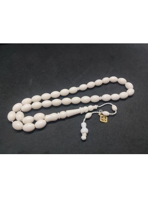 İskeçe Tesbih Iskeçeli̇ Cemi̇l Usta Eseri̇ Mevlevi̇ Model Iri̇ Boy Naturel Deve Kemi̇ği̇