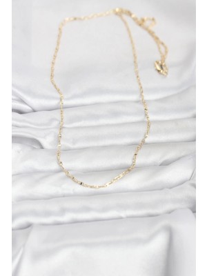 Senka Mey Ithalat® cm 14K Gold Renk Gemici Zincir Model 60 cm Kadın Kolye