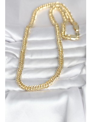 Senka Mey Ithalat® cm 14K Gold Renk Kalın Zincir Model 60 cm Kadın Kolye