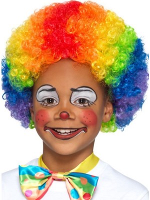 Cm Store Rengarenk Kıvırcık Afro Peruk Bonus Saç