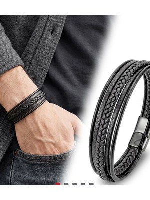 Morlisse Gerçek Deri Bileklik