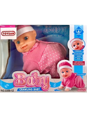 Senka Mey Ithalat® Pilli Emekleyen Sesli Bebek