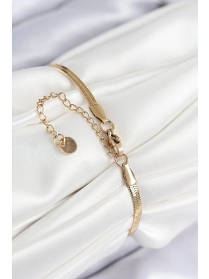 Senka Mey Ithalat® 316L Çelik Nazar Boncuk Detaylı Hayat Ağacı Model Italyan Zincir Gold Renk Kadın Bilek