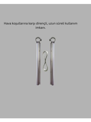 Senka Mey Ithalat® 25X60 cm Çamaşır Askılığı Kare Balkon Demiri Için Dayanıklı Tasarım