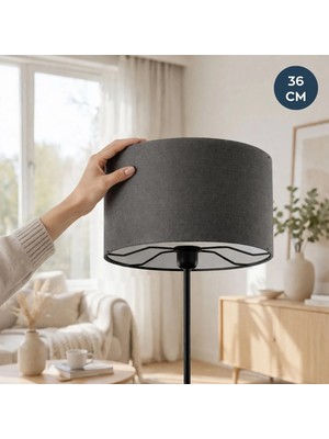 Homing Antrasit Kumaş Yedek Lambader Başlığı