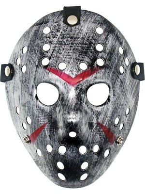 Senka Mey Ithalat® Jason Maskesi Hannibal Maskesi Metal Gümüş Renk 20X25 cm