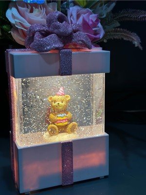 PremiumPort Işıklı ve Müzikli Sevimli Ayı Kar Küresi, Büyüleyici Hediye