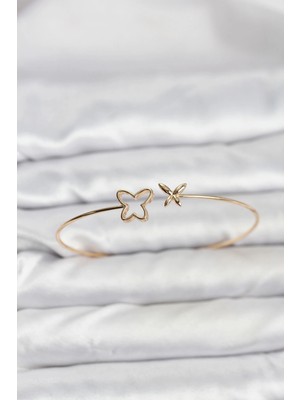 Senka Mey Ithalat® Kelebek Model Gold Renk Bileklik