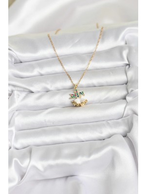 Senka Mey Ithalat® 316L Çelik Zincir Gold Renk Chirtsmas Bell Model Yılbaşı Temalı Kadın Kolye