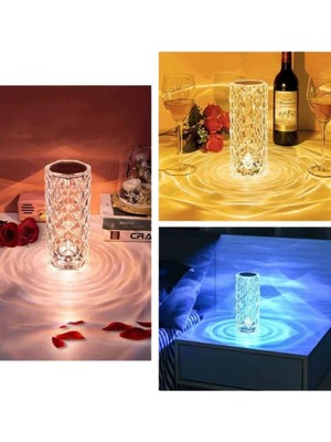 Senka Mey Ithalat® Sevgililer Günü Için Hediye Kristal Lamba Sevgiliye Hediye USB Şarjlı Gece Lambası
