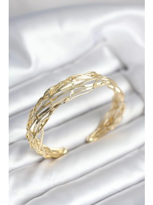 Senka Mey Ithalat® Gold Renk Pirinç Vintage Kadın Bileklik