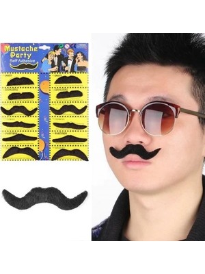 İlk El Grup Ieg™ Kostüm Partisi Takma Bıyık 6 Model 12 Adet