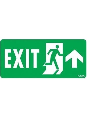 Senka Mey Ithalat® Exit Yukarı Sağ Ok Işaretli Uyarı Levhası 17,5X25 KOD:955