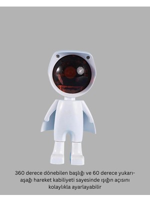 Senka Mey Ithalat® 360° Ayarlanabilir Başlıklı Astronot Gece Lambası