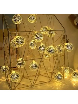 İlk El Grup Ieg™ 2m 10 LED Pilli Disko Toplu Işık