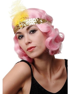 Senka Mey Ithalat® 70&amp;#39;ler 80&amp;#39;ler ve 90&amp;#39;lar Temalı Altın Renk Çarliston Saç Bandı