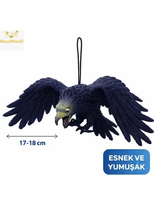 Senka Mey Ithalat® Asılabilir Lateks Kartal Dekor Süsü Siyah 17-18 cm