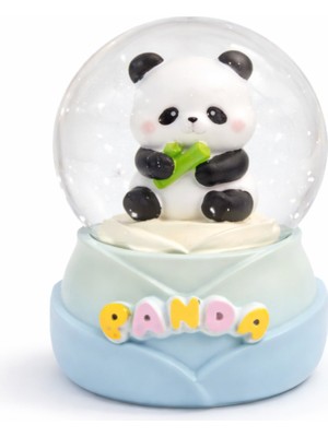 PremiumPort Sevimli Panda Figürlü Orta Boy Kar Küresi, Kişiye Özel Dekorasyon