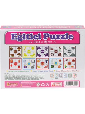 Senka Mey Ithalat® 7194 Çark Puzzle Renkler Şekiller -