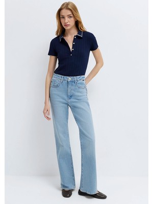 Mavi Düğme Detaylı Lacivert Polo Tişört 1613944-84371