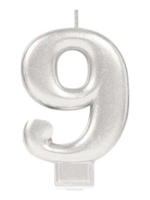 İlk El Grup Ieg™ 9 Rakam Mum Gümüş Renk