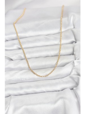 Senka Mey Ithalat® cm 14K Gold Renk Halka Model 60 cm Kadın Kolye