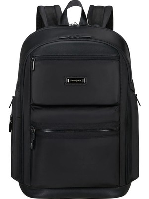 Samsonite %90 Geri Dönüştürülmüş Poliüretan, %10 Poliüretan Siyah Erkek Sırt Çantası Relyon-Backpack M 15.6