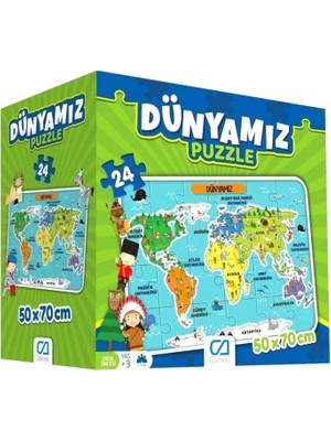 Senka Mey Ithalat® Dünyamız 24 Parça Yer Puzzle